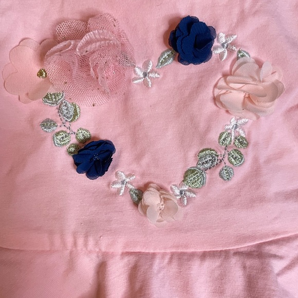 Baby Starters Outfit Floral pink with leggings 6 months - Picture 4 of 6